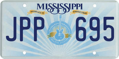 MS license plate JPP695