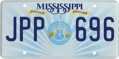 MS license plate JPP696