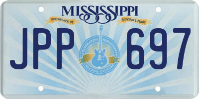 MS license plate JPP697