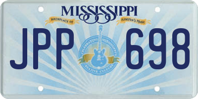 MS license plate JPP698