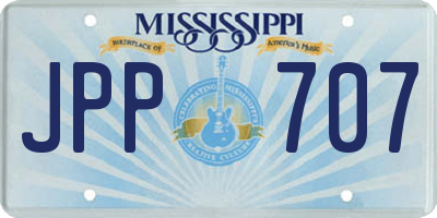 MS license plate JPP707