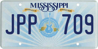 MS license plate JPP709