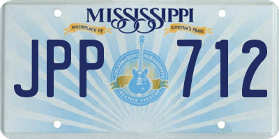MS license plate JPP712