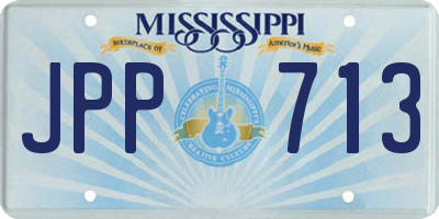 MS license plate JPP713