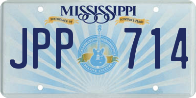 MS license plate JPP714