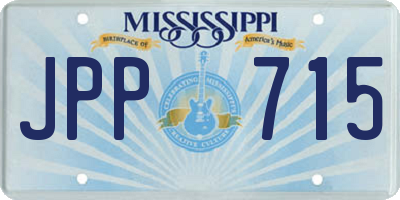 MS license plate JPP715
