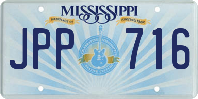 MS license plate JPP716