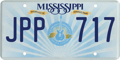 MS license plate JPP717