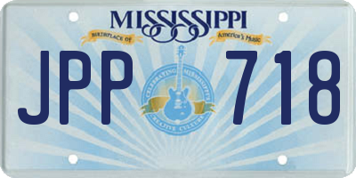 MS license plate JPP718