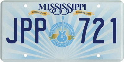 MS license plate JPP721