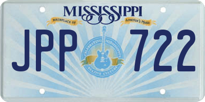 MS license plate JPP722