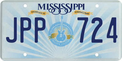 MS license plate JPP724