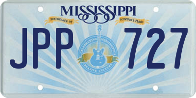MS license plate JPP727
