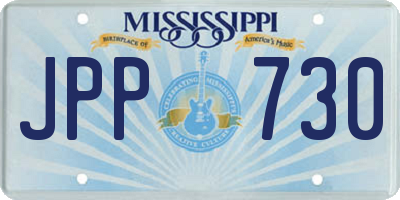 MS license plate JPP730