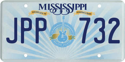 MS license plate JPP732