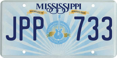 MS license plate JPP733