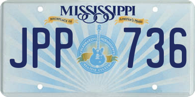 MS license plate JPP736