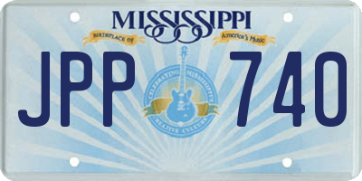 MS license plate JPP740