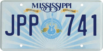 MS license plate JPP741