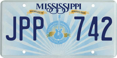 MS license plate JPP742