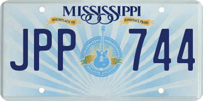 MS license plate JPP744