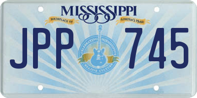 MS license plate JPP745