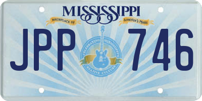 MS license plate JPP746