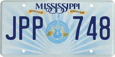 MS license plate JPP748