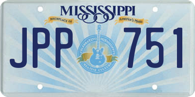 MS license plate JPP751
