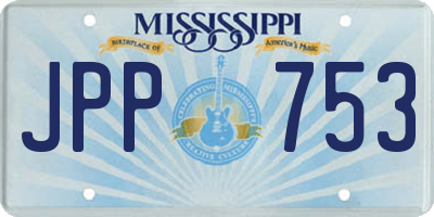 MS license plate JPP753