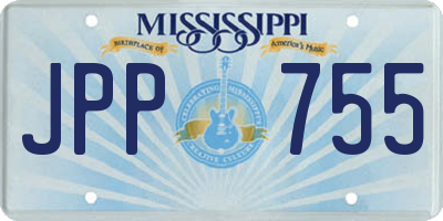 MS license plate JPP755
