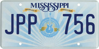 MS license plate JPP756
