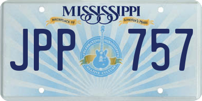 MS license plate JPP757