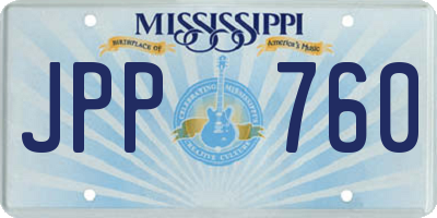 MS license plate JPP760
