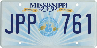 MS license plate JPP761