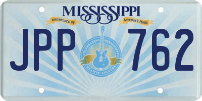 MS license plate JPP762