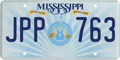 MS license plate JPP763