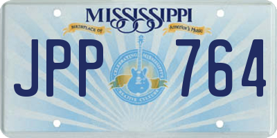 MS license plate JPP764