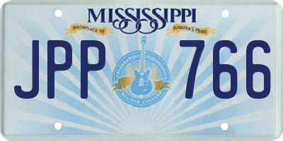 MS license plate JPP766