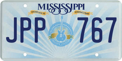 MS license plate JPP767