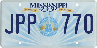 MS license plate JPP770