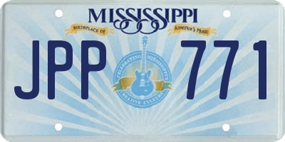MS license plate JPP771