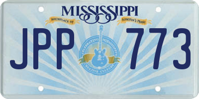 MS license plate JPP773