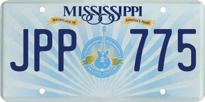 MS license plate JPP775