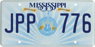 MS license plate JPP776