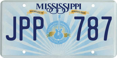 MS license plate JPP787