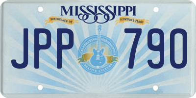 MS license plate JPP790