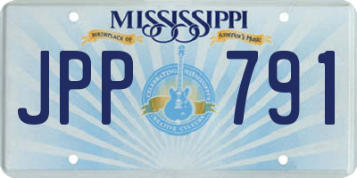 MS license plate JPP791