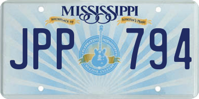 MS license plate JPP794