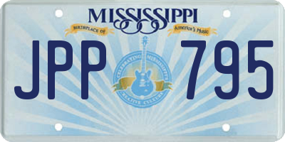 MS license plate JPP795